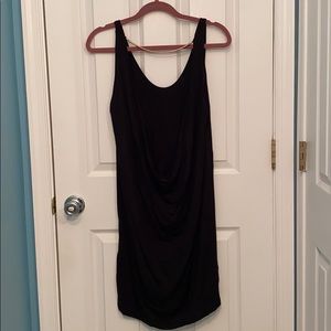 Backless black dress